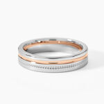 Alliance Viktorina Ruban Plat Or Bicolore - Alliances Unisex | Histoire d&rsquo;Or