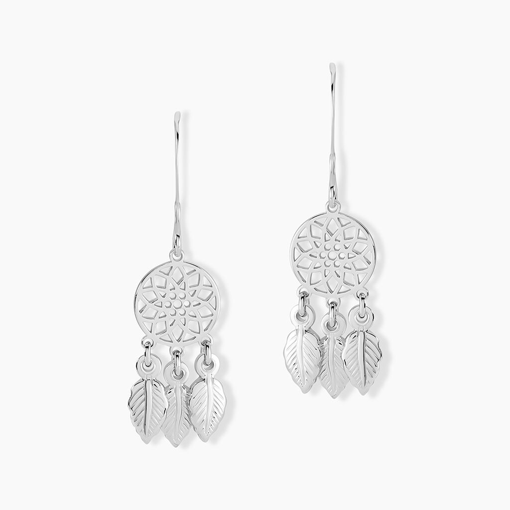 Boucles D'oreilles Pendantes Ida Argent Blanc - Boucles d'oreilles fantaisie Femme | Histoire d&rsquo;Or