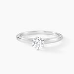 Bague Solitaire Natalia Or Blanc Diamant Synthetique - Bagues solitaires Femme | Histoire d&rsquo;Or