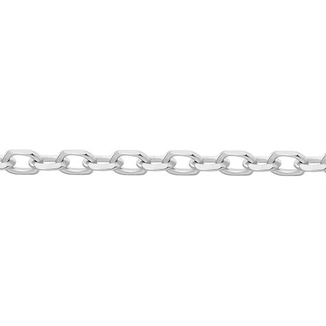 Chaîne Igoa Maille Forçat Diamantee Or Blanc - Chaines Femme | Histoire d’Or