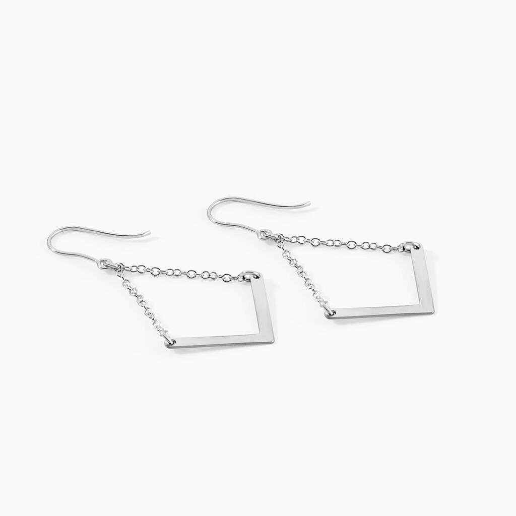 Boucles D'oreilles Argent Blanc  Lakia - Boucles d'oreilles fantaisie Femme | Histoire d&rsquo;Or