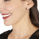 Cr&eacute;oles Timira Rondes Or Blanc Diamant - Boucles d'oreilles cr&eacute;oles Femme | Histoire d&rsquo;Or