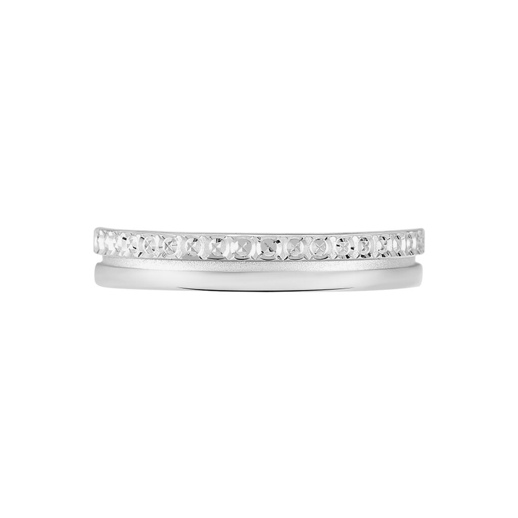 Alliance Sylvaincine Ruban Plat Or Blanc - Alliances Femme | Histoire d’Or