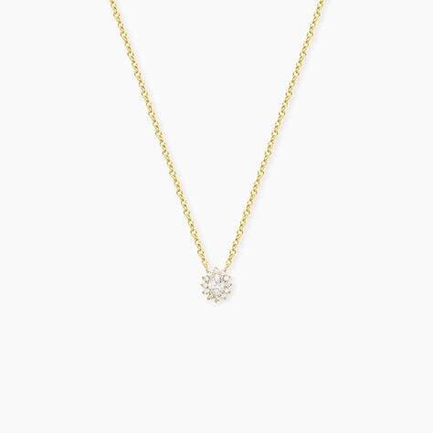 Collier Oliviane Argent Jaune Oxyde De Zirconium - Colliers fantaisie Femme | Histoire d&rsquo;Or
