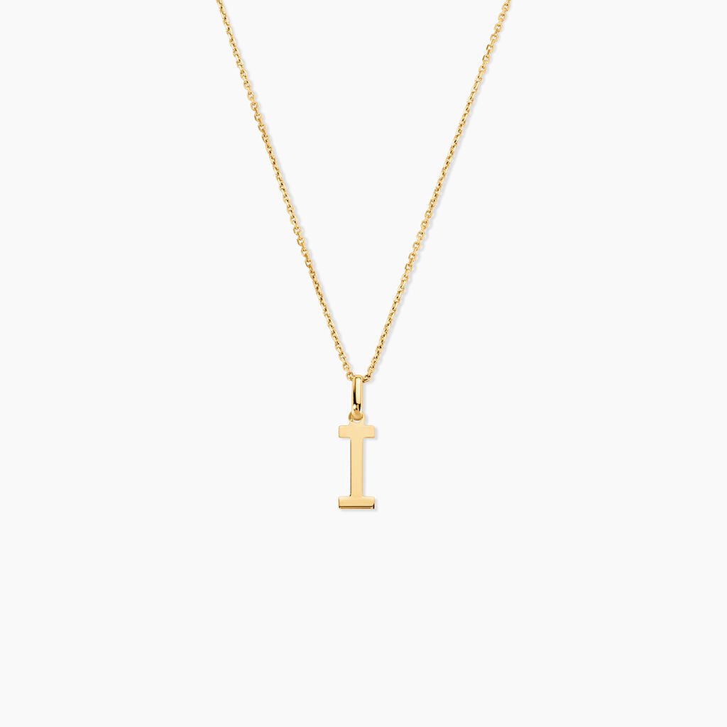 Pendentif Ionia Lettre Or Jaune - Pendentifs Famille | Histoire d&rsquo;Or