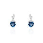 Boucles D'oreilles Pendantes Or Blanc Clothilde Topazes Oxydes