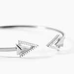 Bracelet Jonc Deva Argent Blanc Oxyde De Zirconium - Bracelets joncs Femme | Histoire d&rsquo;Or