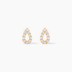 Boucles D'oreilles Puces Or Jaune Oxydes De Zirconium - Clous d'oreilles Femme | Histoire d&rsquo;Or