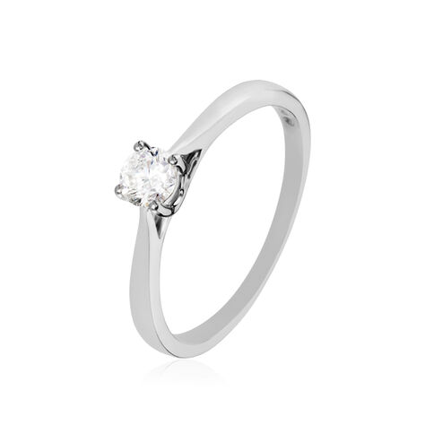 Bague Solitaire Victoria Platine Blanc Diamant - Bagues solitaires Femme | Histoire d’Or