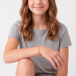 Bracelet Identit&eacute; Etheline Maille Gourmette Or Jaune - Bracelets maille Enfant | Histoire d&rsquo;Or