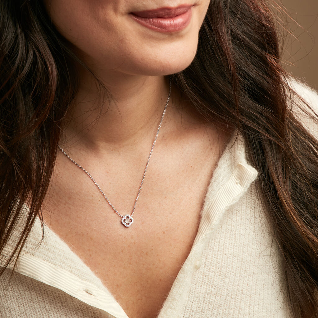 Collier Dally Argent Blanc Quartz Oxyde De Zirconium - Colliers fantaisie Femme | Histoire d’Or