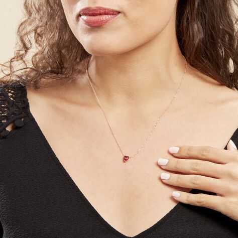 Collier Kelvyn Argent Rose Oxyde - Colliers Coeur Femme | Histoire d’Or
