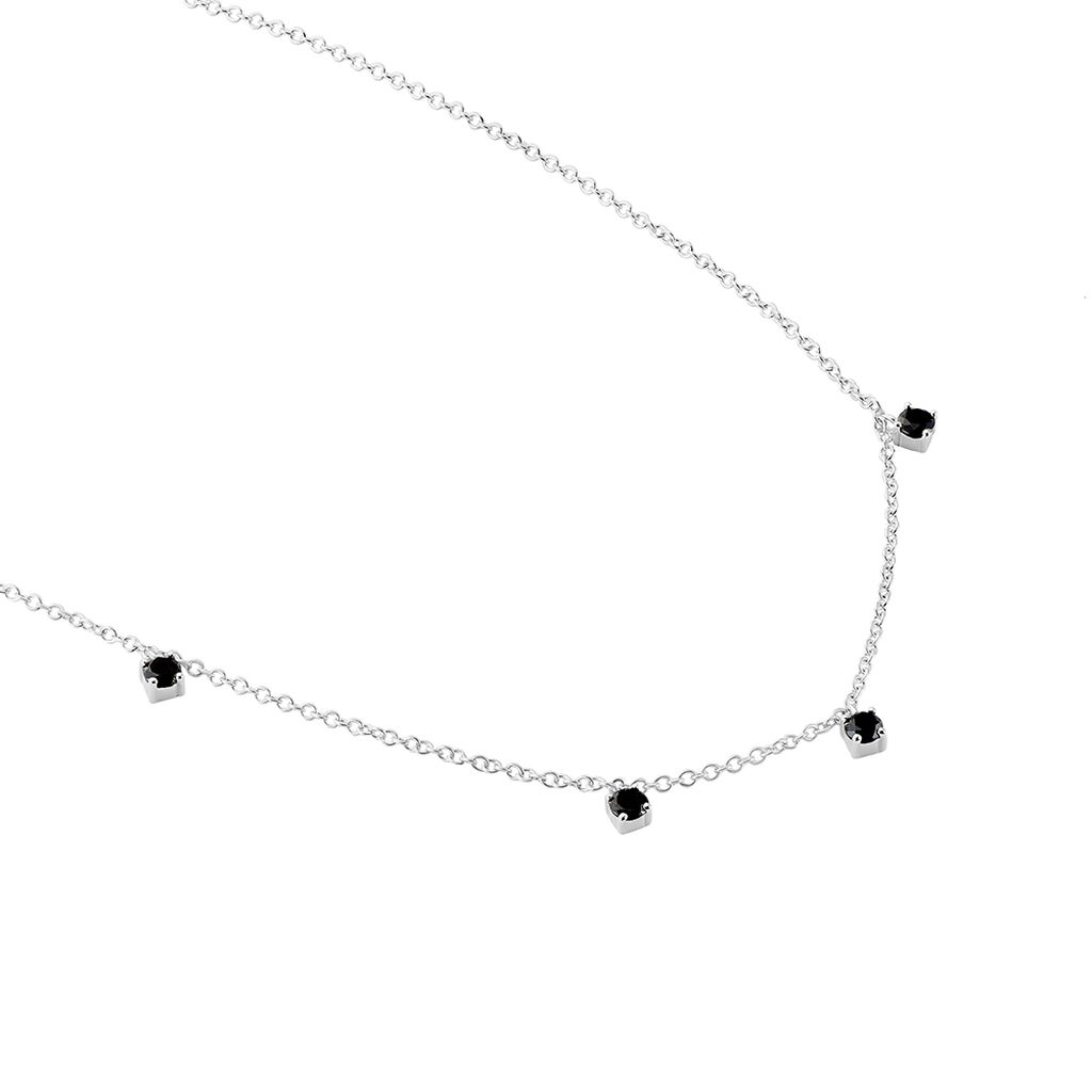Collier Callias Argent Blanc Oxyde De Zirconium Noir - Colliers fantaisie Femme | Histoire d&rsquo;Or