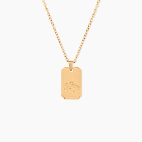 Collier Plaqu&eacute; Or Quintien - Colliers Naissance Homme | Histoire d&rsquo;Or