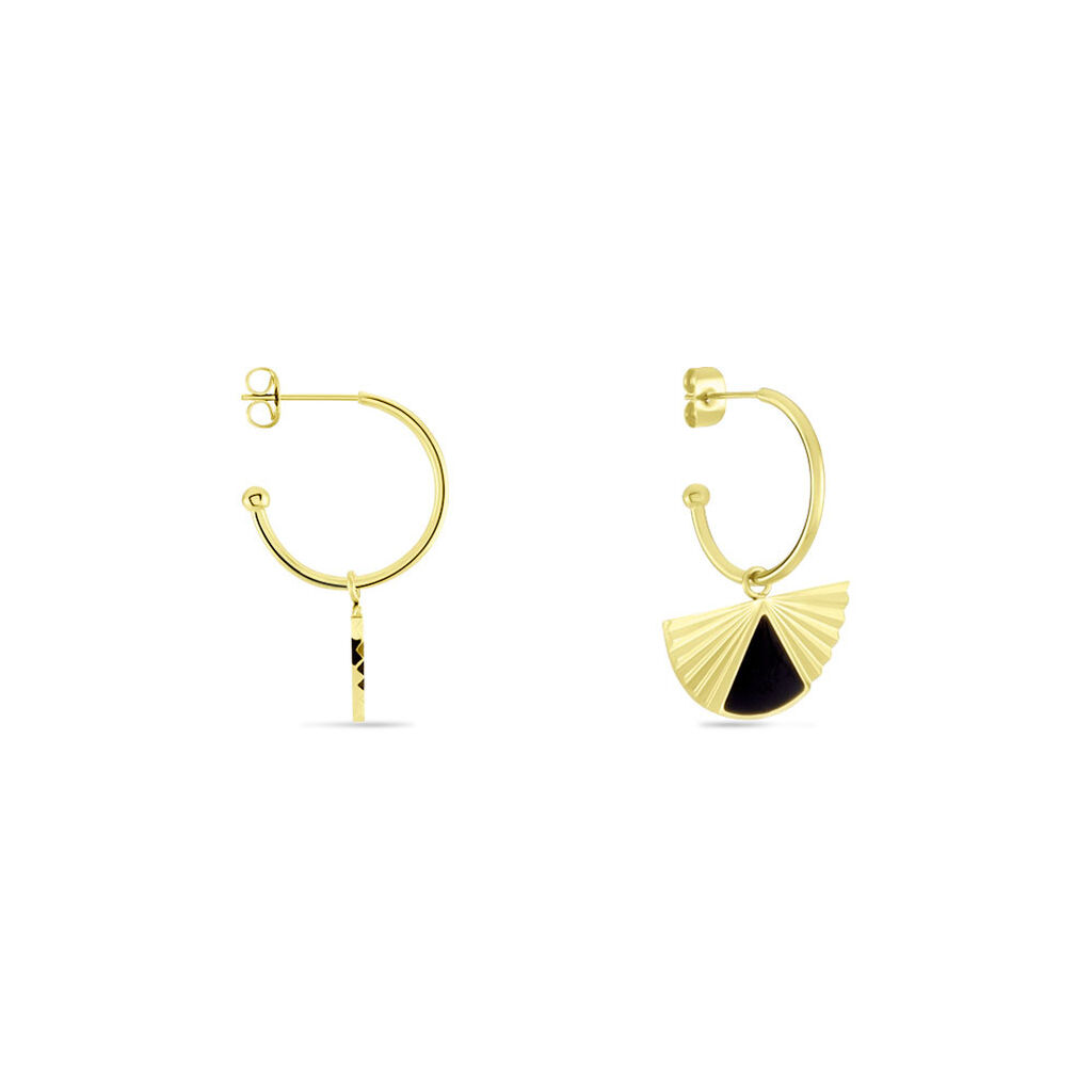 Créoles Acier Dore Sunshine - Boucles d'oreilles créoles Femme | Histoire d’Or