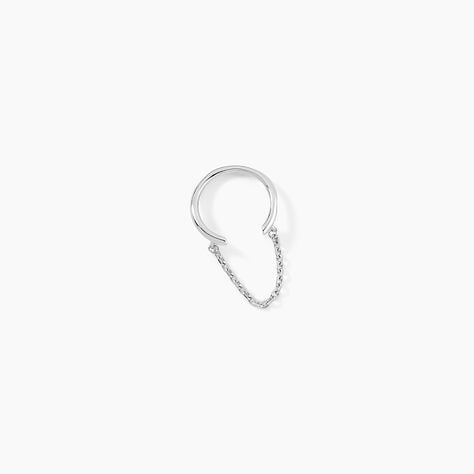 Bague D'oreille Unitaire Sara Argent Blanc - Boucles d'oreilles fantaisie Femme | Histoire d’Or