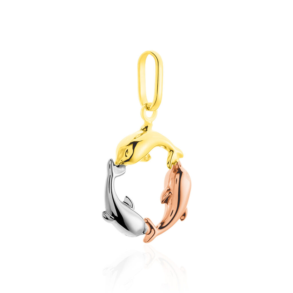 Pendentif Haizia Trio Dauphins Or Tricolore - Pendentifs Famille | Histoire d’Or