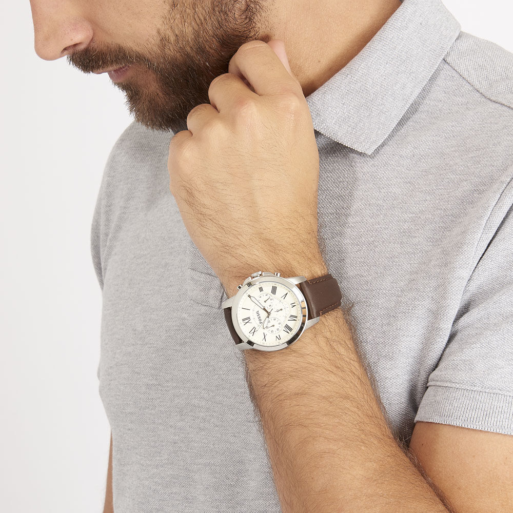 Montres Fossil FS4735IE Acier Boucle Ardillon Blanc Ronde - HIMHB130010 •  Histoire d'Or