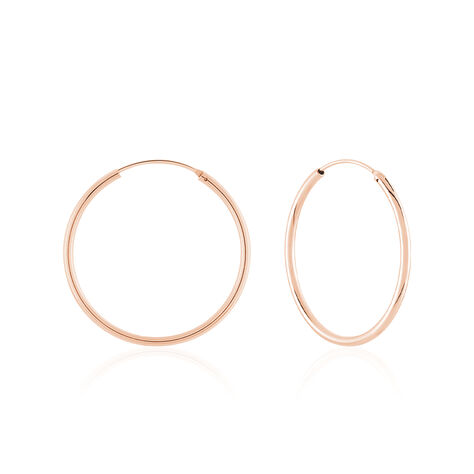 Créoles Argent Rose Olympia - Boucles d'oreilles créoles Femme | Histoire d’Or