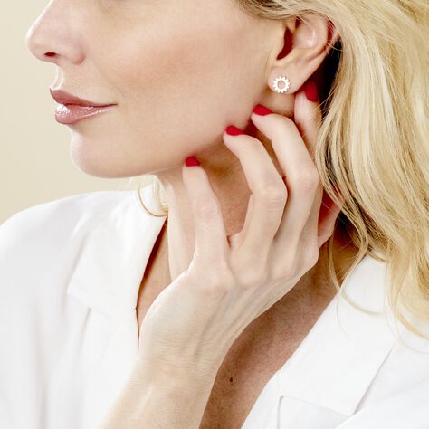 Boucles D'oreilles Puces Adelinda Plaqué Or Jaune - Boucles d'oreilles fantaisie Femme | Histoire d’Or