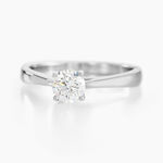 Bague Solitaire Fiona Or Blanc Diamant Synthetique - Bagues solitaires Femme | Histoire d&rsquo;Or