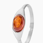 Bague Marquita Argent Blanc Ambre - Bagues solitaires Femme | Histoire d&rsquo;Or