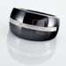 Bague Ceramik Design Argent Blanc Oxyde De Zirconium Et Céramique - Bagues avec pierre Femme | Histoire d’Or