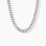 Collier Maille Santino Argent Blanc - Chaines Homme | Histoire d&rsquo;Or