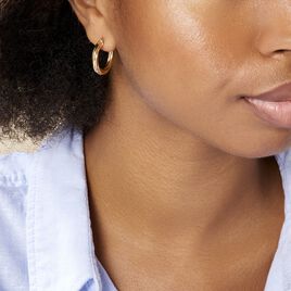 Créoles Yori Or Jaune - Boucles d'oreilles créoles Femme | Histoire d’Or