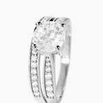 Solitaire Aarone Or Blanc Oxyde - Bagues solitaires Femme | Histoire d&rsquo;Or