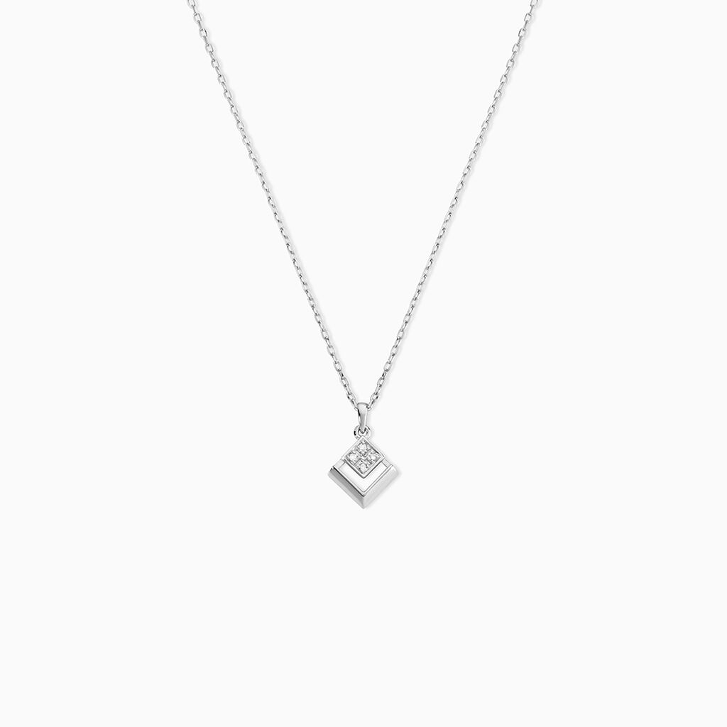 Collier Liana Or Blanc Diamant - Bijoux Pierres Pr&eacute;cieuses Femme | Histoire d&rsquo;Or