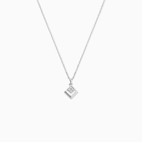 Collier Liana Or Blanc Diamant - Bijoux Pierres Pr&eacute;cieuses Femme | Histoire d&rsquo;Or