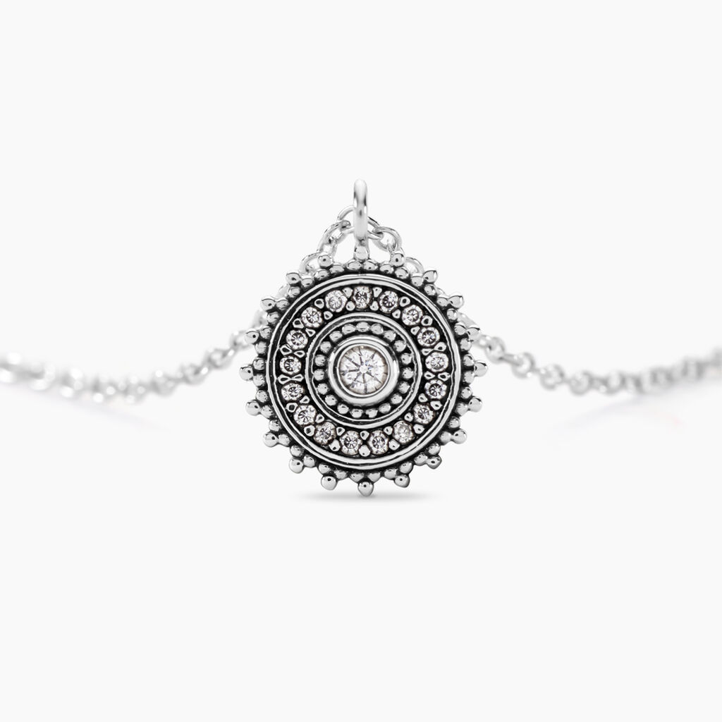 Collier Auretta Argent Blanc Oxyde De Zirconium - Colliers fantaisie Femme | Histoire d&rsquo;Or