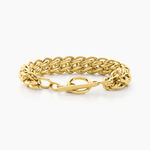 Bracelet Jackie Acier Jaune - Bracelets cha&icirc;ne Femme | Histoire d&rsquo;Or