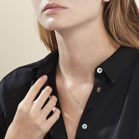 Collier Velma Argent Blanc - Colliers Etoile Femme | Histoire d’Or
