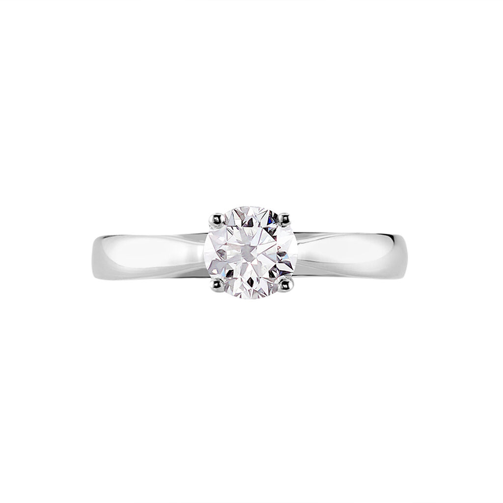 Bague Solitaire Iris Or Blanc Diamant - Bagues solitaires Femme | Histoire d’Or