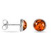 Boucles D'oreilles Puces Argent Blanc Majdeline Ambre - Boucles d'oreilles fantaisie Femme | Histoire d’Or
