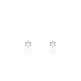 Boucles D'oreilles Puces Allison Argent Blanc Oxyde De Zirconium - Boucles d'Oreilles Etoile Femme | Histoire d’Or