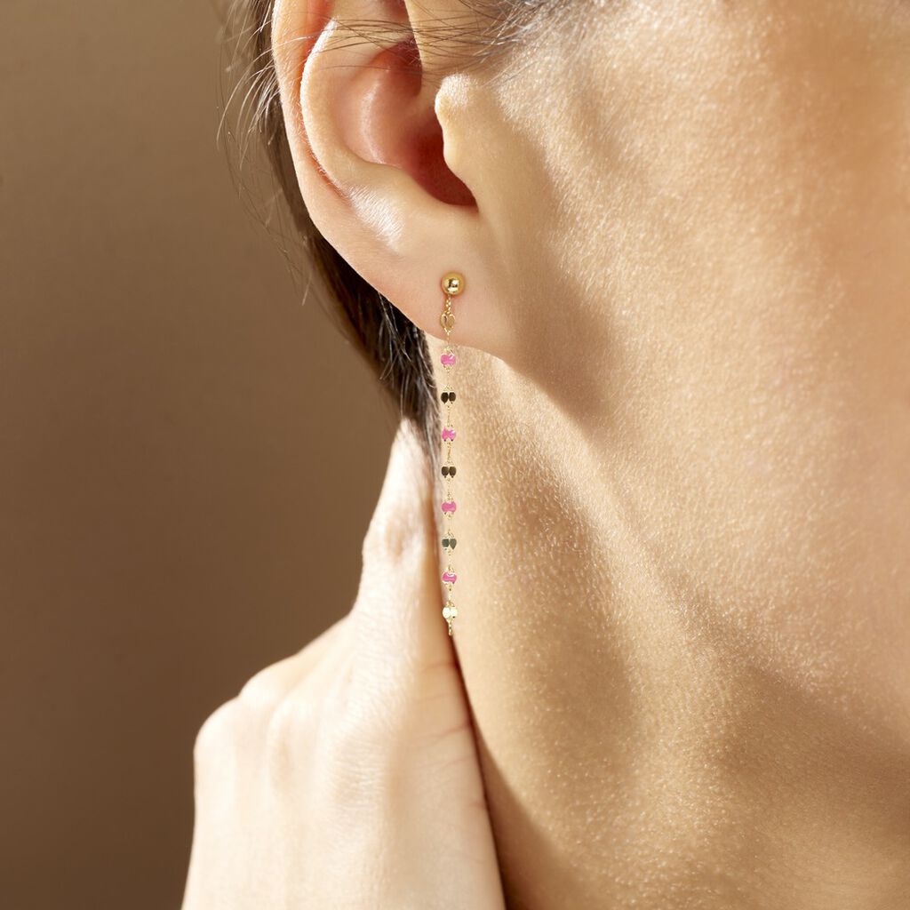 Boucles D'oreilles Pendantes Or Jaune Asteria - Boucles d'oreilles pendantes Femme | Histoire d’Or