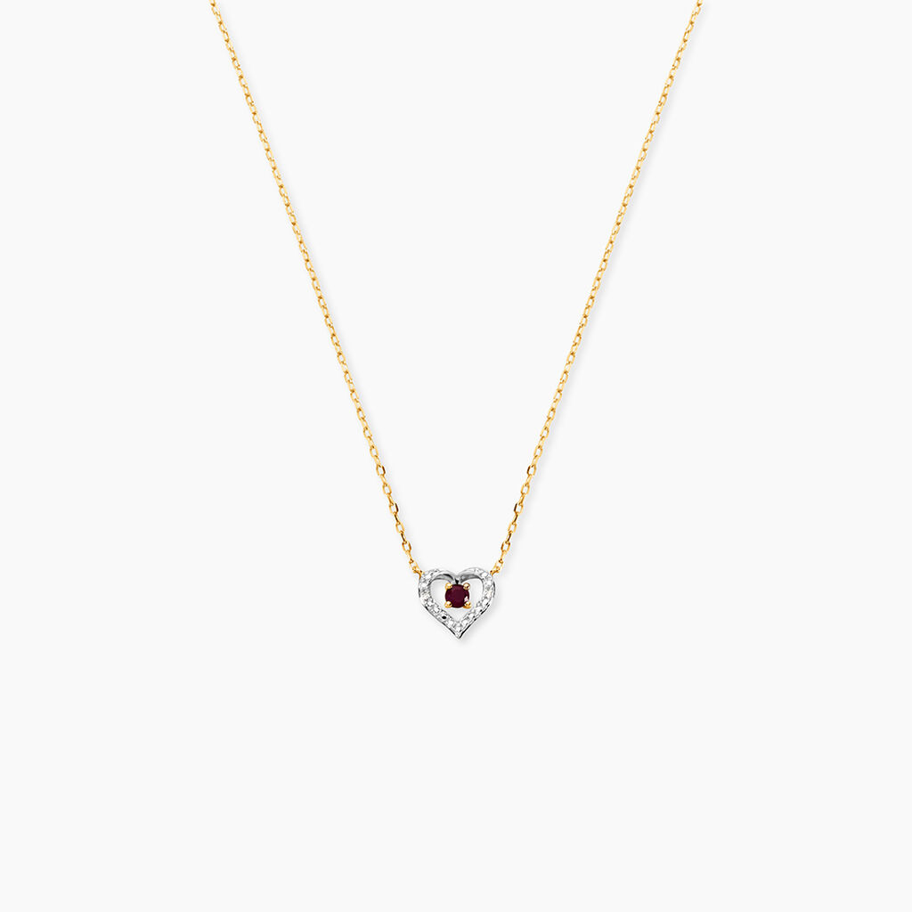 Collier Bengt Or Jaune Rubis Diamant - F&ecirc;te des m&egrave;res Femme | Histoire d&rsquo;Or