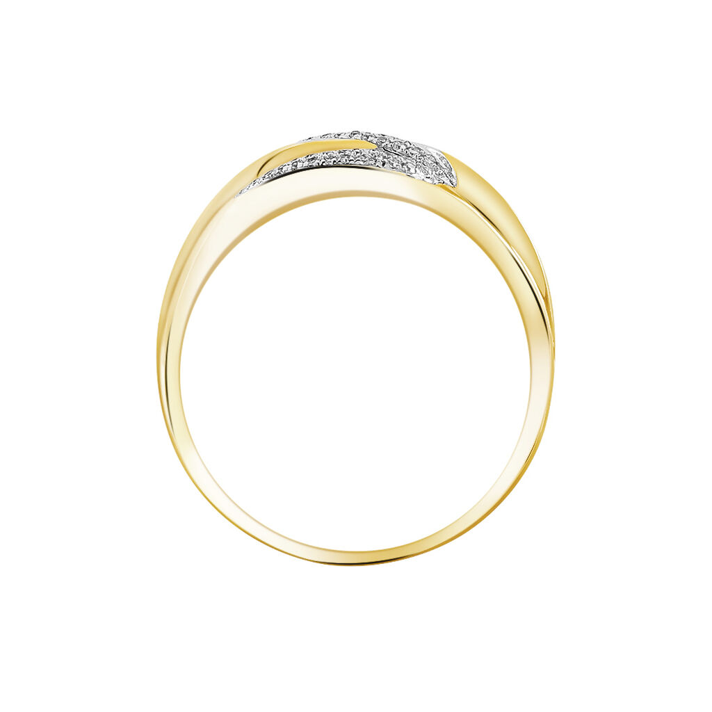 Bague Atlantide Or Jaune Diamant - Bagues avec pierre Femme | Histoire d’Or