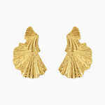 Boucles D'Oreilles Puces Adelphie Acier Jaune - Boucles d'oreilles fantaisie Femme | Histoire d&rsquo;Or