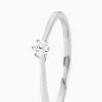 Bague Solitaire Athena Or Blanc Diamant - Bagues solitaires Femme | Histoire d&rsquo;Or