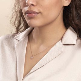 Collier Sarida Argent Rose Oxyde De Zirconium - Colliers Etoile Femme | Histoire d’Or