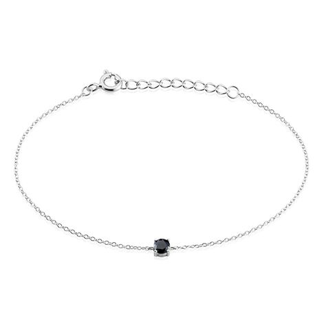 Bracelet Lylwenn Argent Blanc Oxyde De Zirconium Noir - Bracelets fantaisie Femme | Histoire d’Or