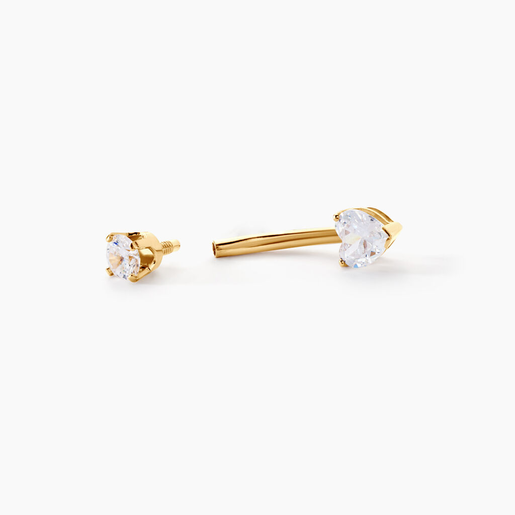 Piercing Cole Or Jaune Oxyde De Zirconium - Bijoux Femme | Histoire d&rsquo;Or
