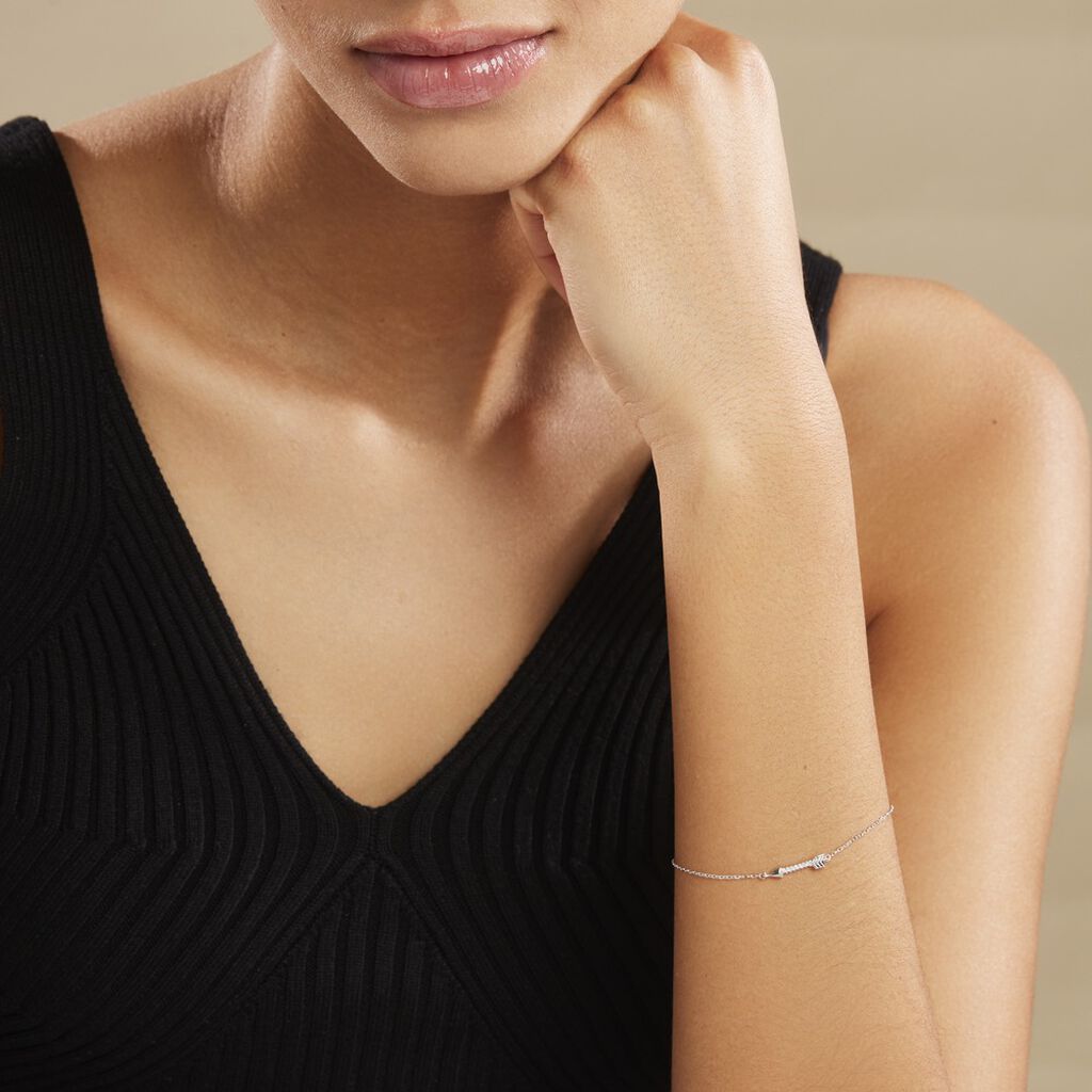 Bracelet Harrow Argent Blanc Oxyde De Zirconium - Bracelets Femme | Histoire d’Or