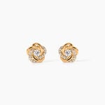 Boucles D'Oreilles Puces Moisette Plaqu&eacute; Or Jaune Oxyde De Zirconium - Boucles d'oreilles fantaisie Femme | Histoire d&rsquo;Or