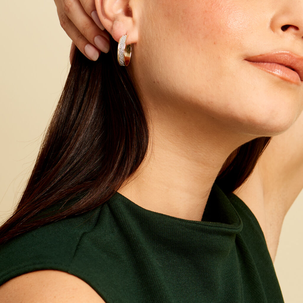 Créoles Lolly Or Jaune - Boucles d'oreilles créoles Femme | Histoire d’Or