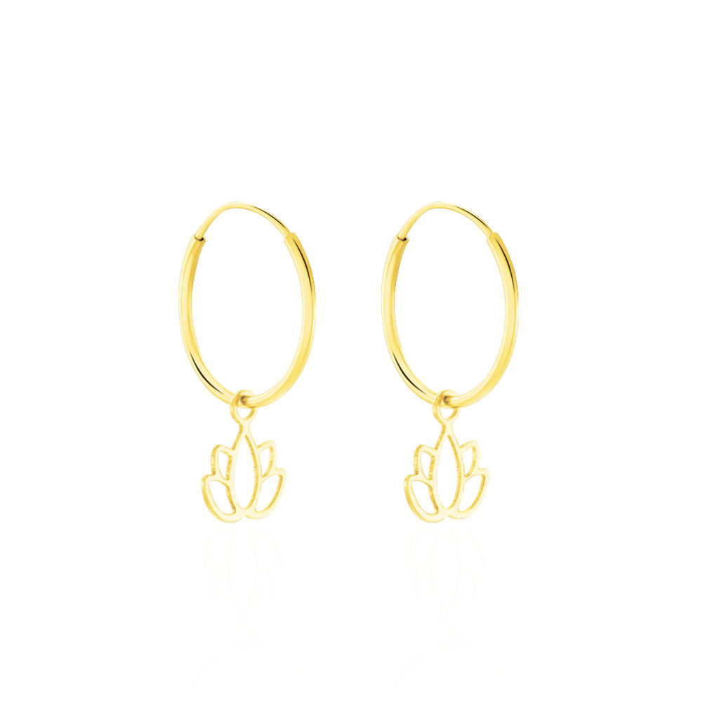 Cr&eacute;oles Belita Or Jaune - Boucles d'oreilles cr&eacute;oles Femme | Histoire d&rsquo;Or